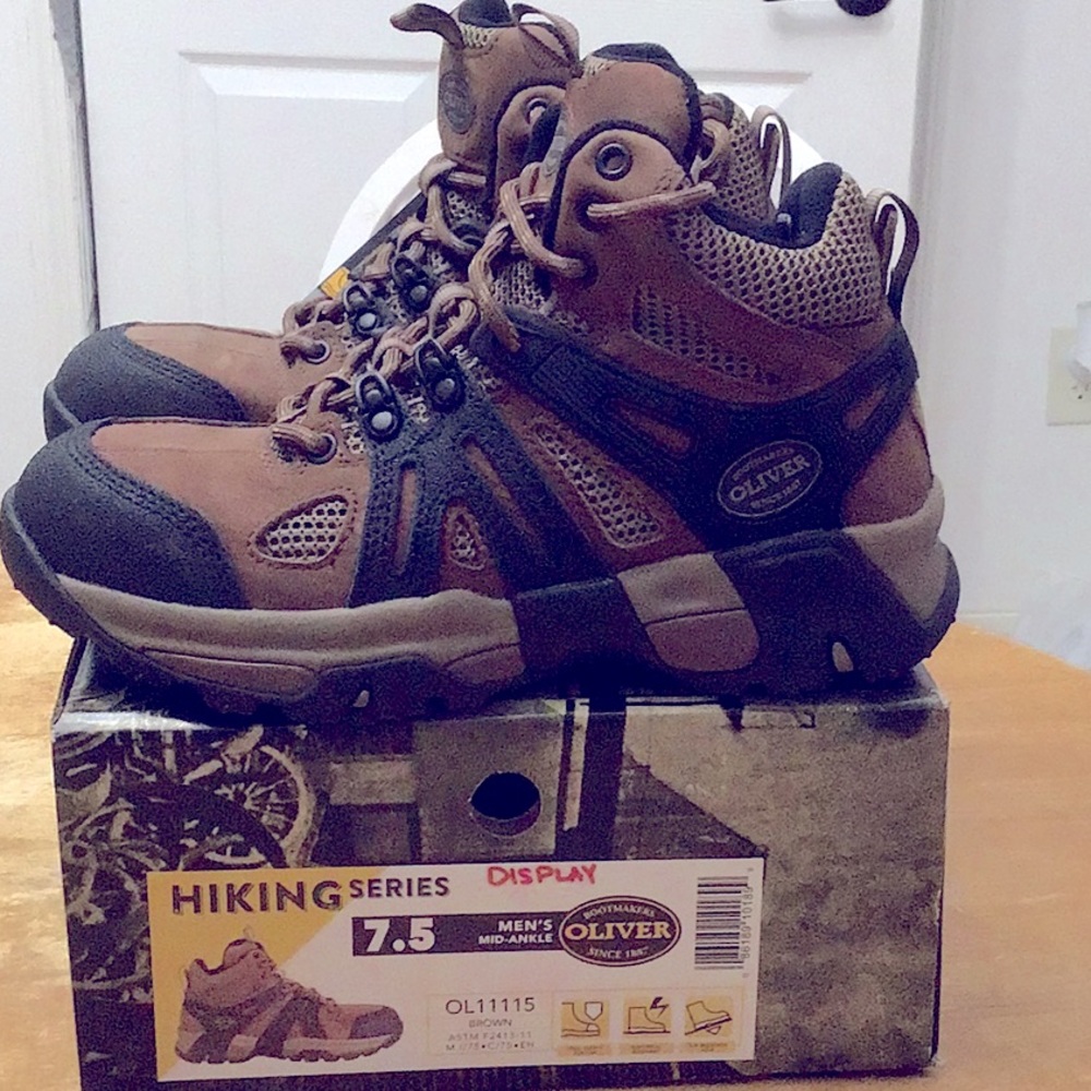 Oliver by Honeywell Hiking Series Men mid ankle brown shoes sneakers sports 7.5